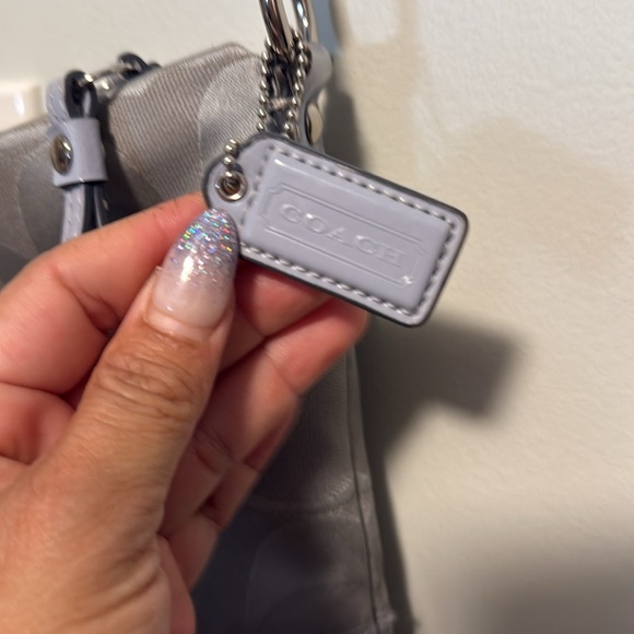 Coach | F17435 Light Blue Grey Crossbody Bag - Classic Cs - Canvas & Leather - Picture 4 of 5